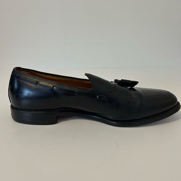 ALLEN EDMONDS GRAYSON Mens BLACK LEATHER TASSEL LOAFERS DRESS SHOES SZ 13 E USA - Picture 2 of 13